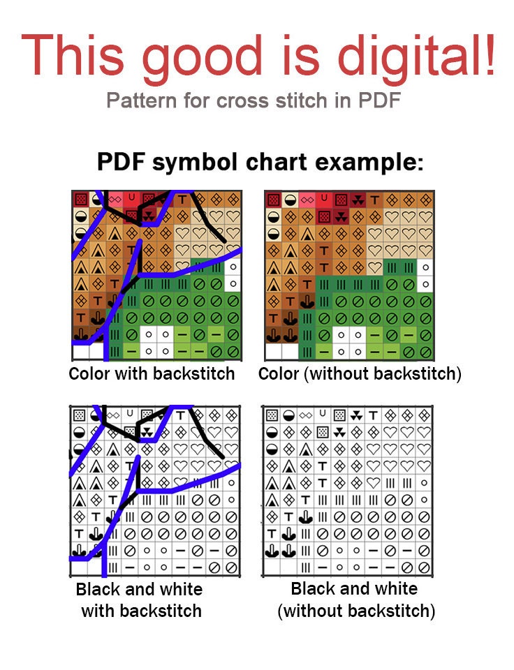 Cross Stitch Pattern From the Spring Set - Doll No. 1 - DMC Chart ...