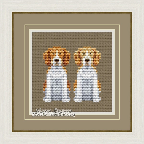 Cross Stitch Pattern "Beagle" DMC Chart Needlepoint Embroidery Printable PDF Instant Download