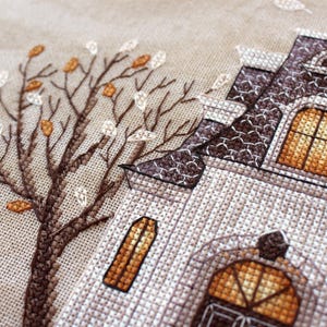 Cross Stitch Pattern Autumn House DMC Chart Embroidery Printable PDF ...