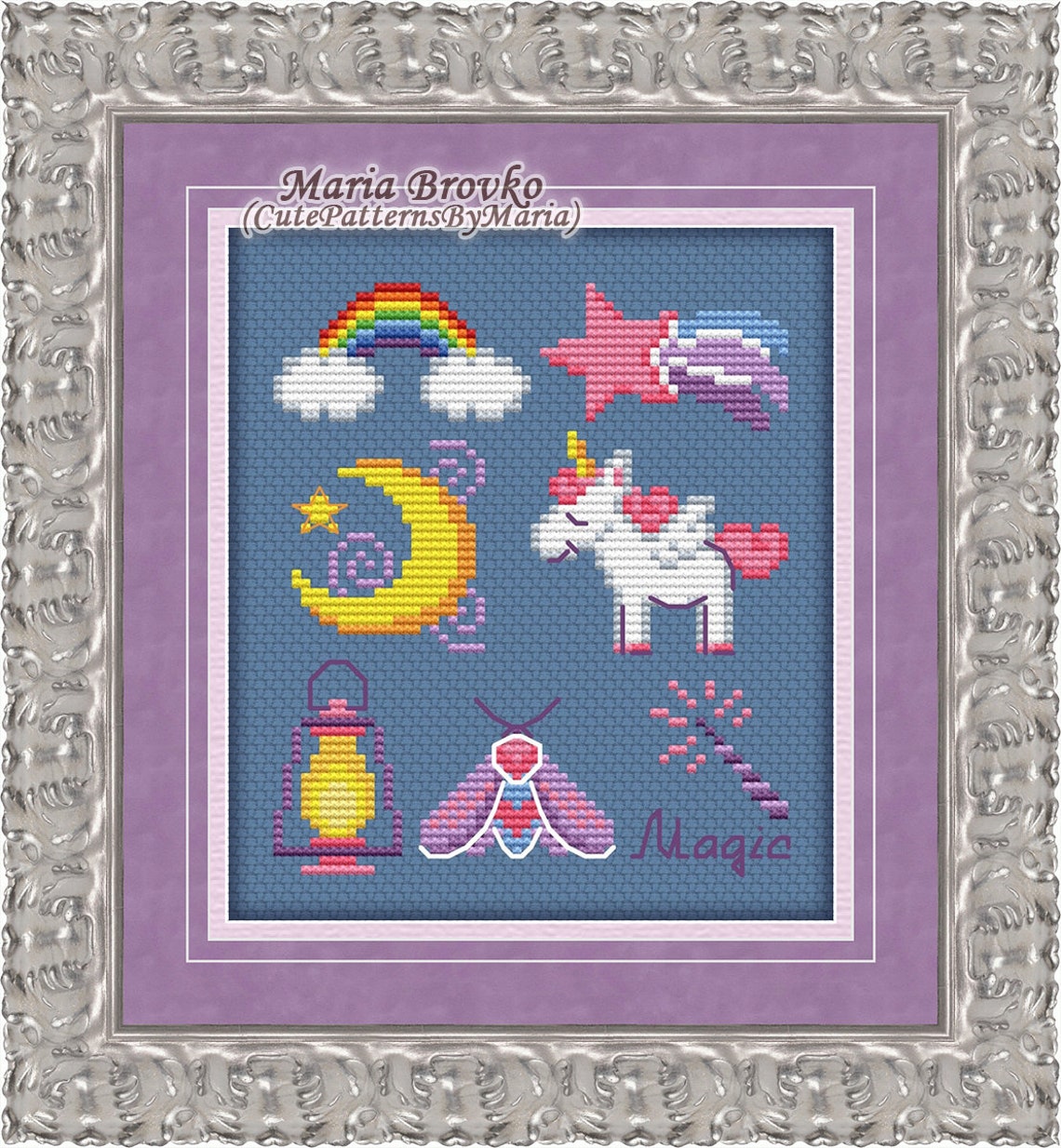 Cross Stitch Pattern Magic Sampler DMC Chart Embroidery Printable PDF ...