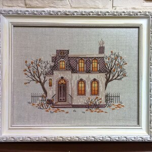 Cross Stitch Pattern Autumn House DMC Chart Embroidery Printable PDF ...