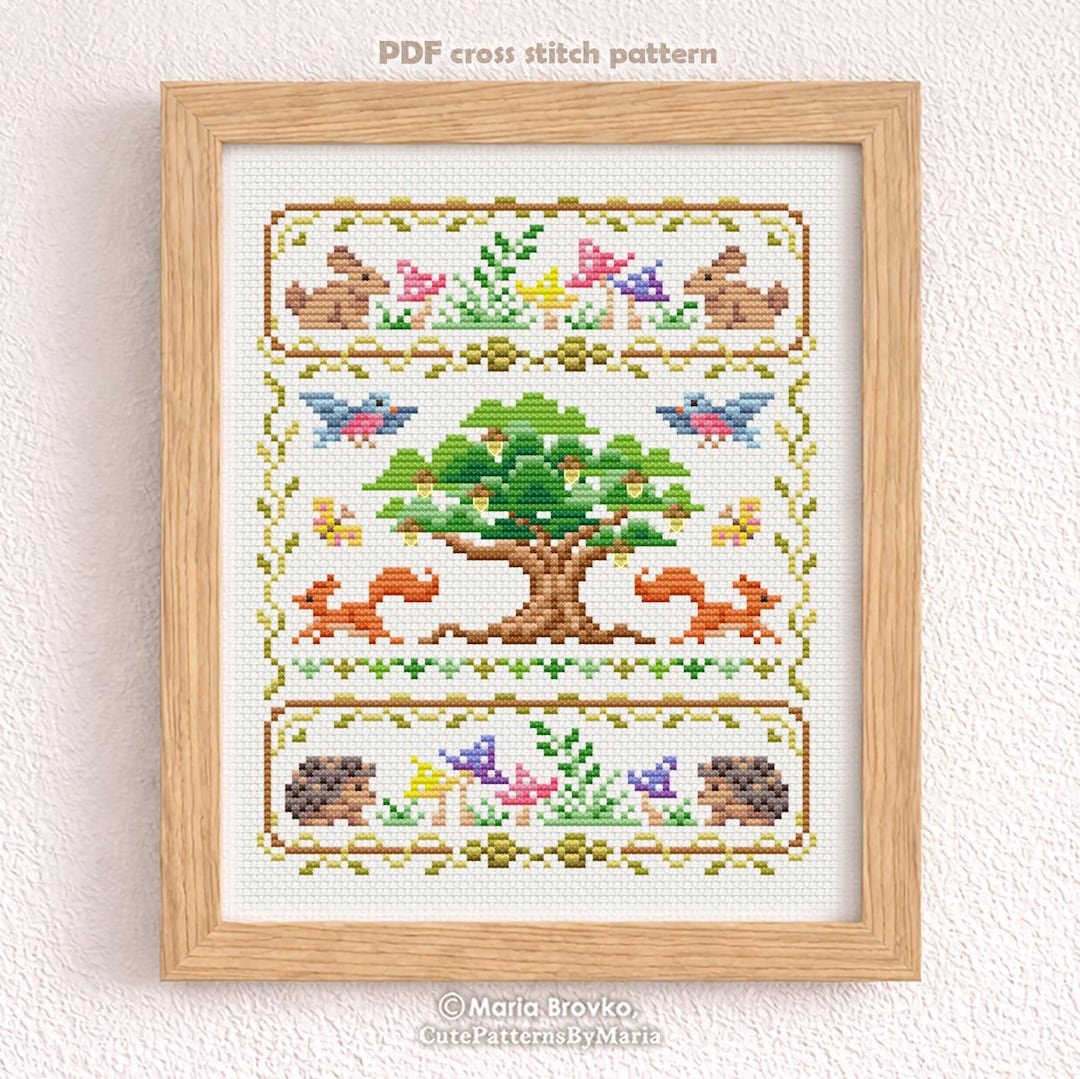 Cross Stitch Pattern Fairytale Forest Sampler DMC Chart Printable PDF ...