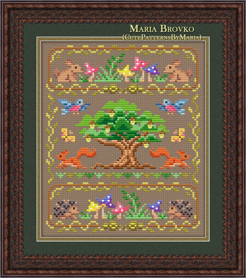 Cross Stitch Pattern Fairytale Forest Sampler DMC Chart Printable PDF ...