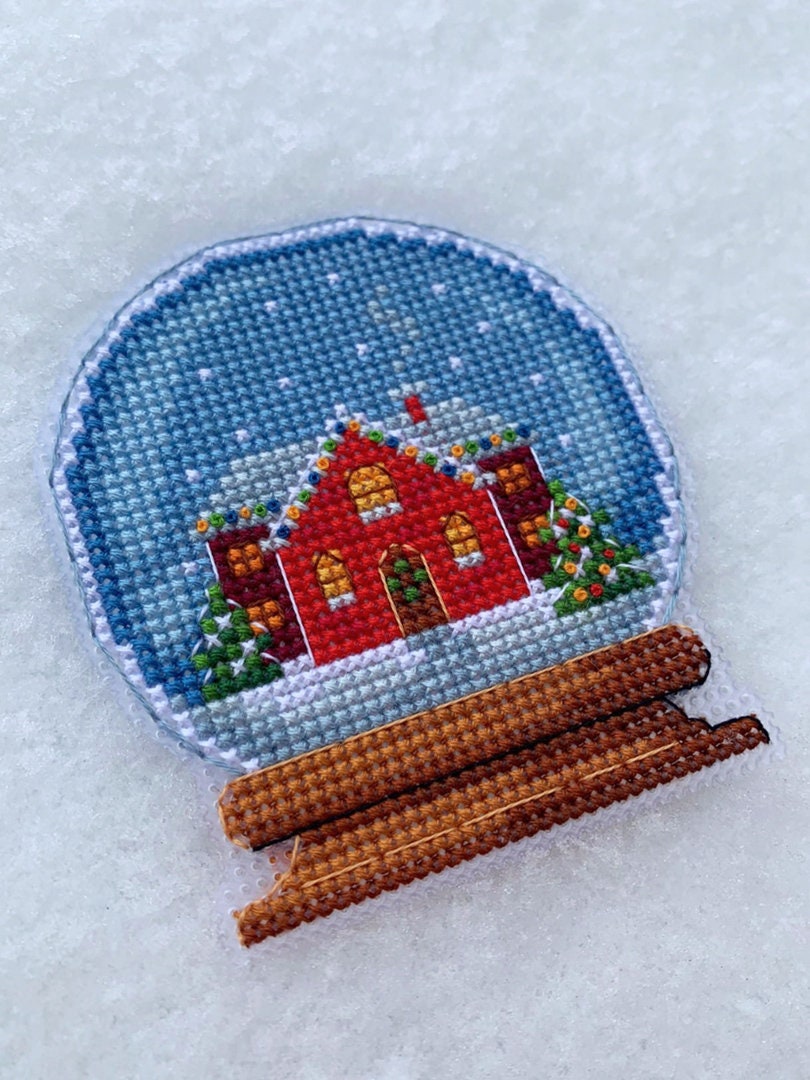 Cross Stitch Pattern "snow Globe With a House" DMC Cross Stitch Chart ...