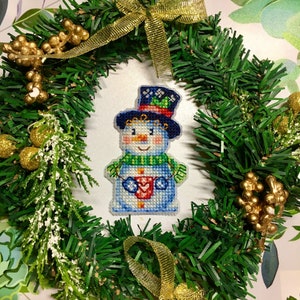 Cross Stitch Christmas Decor Snowman DMC Chart Printable PDF Instant ...