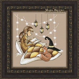 Cross Stitch Pattern Fairy tale for the night DMC Chart Printable PDF Instant Download