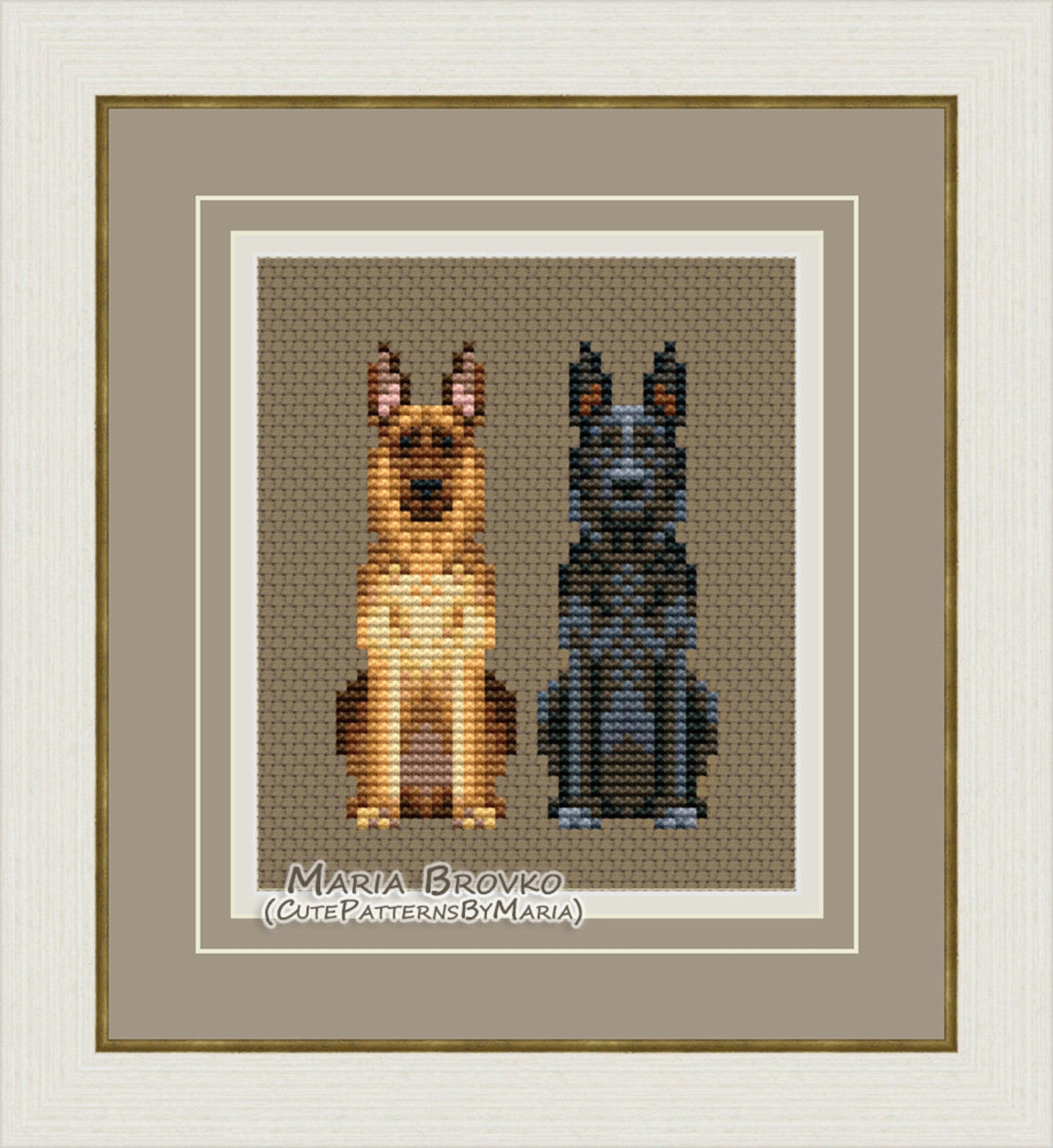 Cross Stitch Pattern german Shepherd DMC Chart Etsy