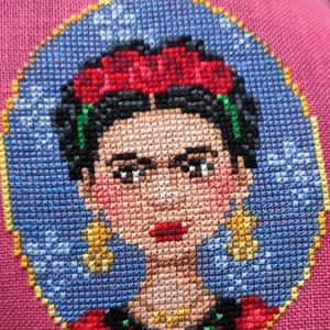 Frida Cross Stitch Pattern DMC Chart Embroidery Printable PDF Instant ...