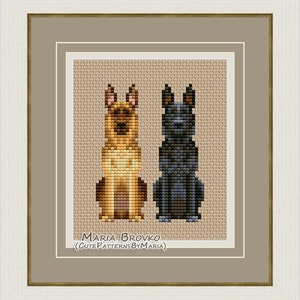 クロスステッチ パターン「ラブラドール レトリバーとゴールデン