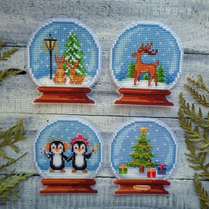 Cross Stitch PDF Patterns Decor 35% Cheaper as a Set - Christmas Snow ...