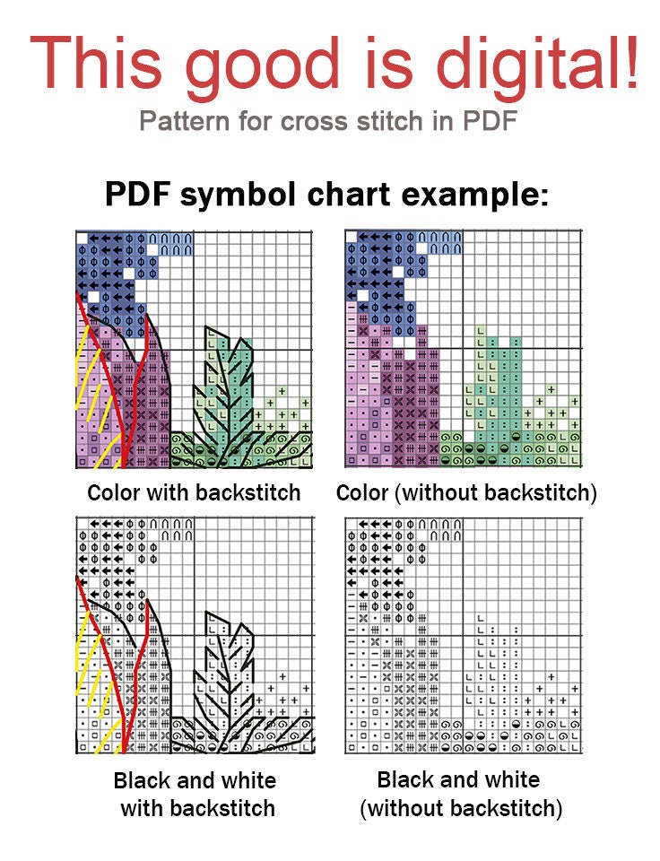 Cross Stitch Pattern "autumn Elf" DMC Chart Embroidery Printable PDF ...