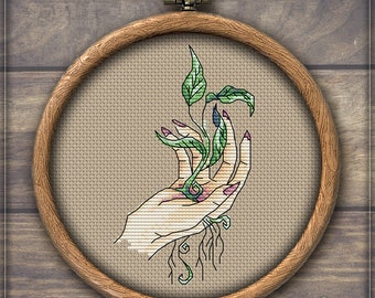 Cross Stitch Pattern "Forest witch - 3" DMC Cross Stitch Chart Needlepoint Pattern Embroidery Chart Printable PDF Instant Download