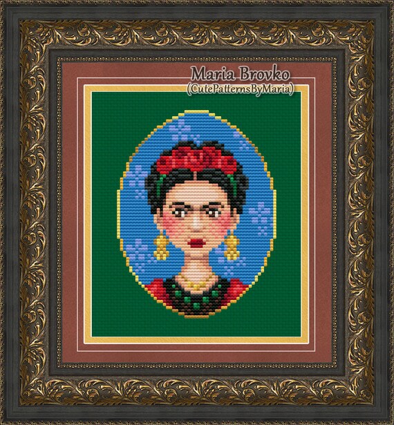 Frida Cross Stitch Pattern DMC Chart Needlepoint Embroidery - Etsy