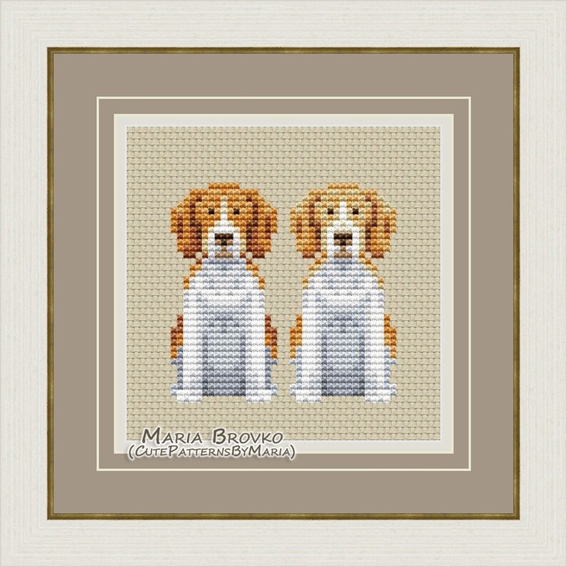 Cross Stitch Pattern beagle DMC Chart Needlepoint - Etsy