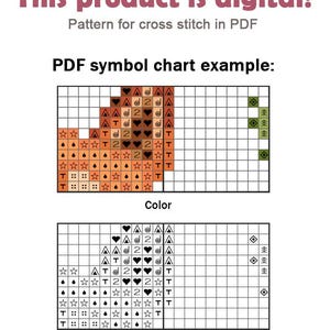 Cross Stitch PDF Pattern Deer With a Mug DMC Chart Christmas Printable ...