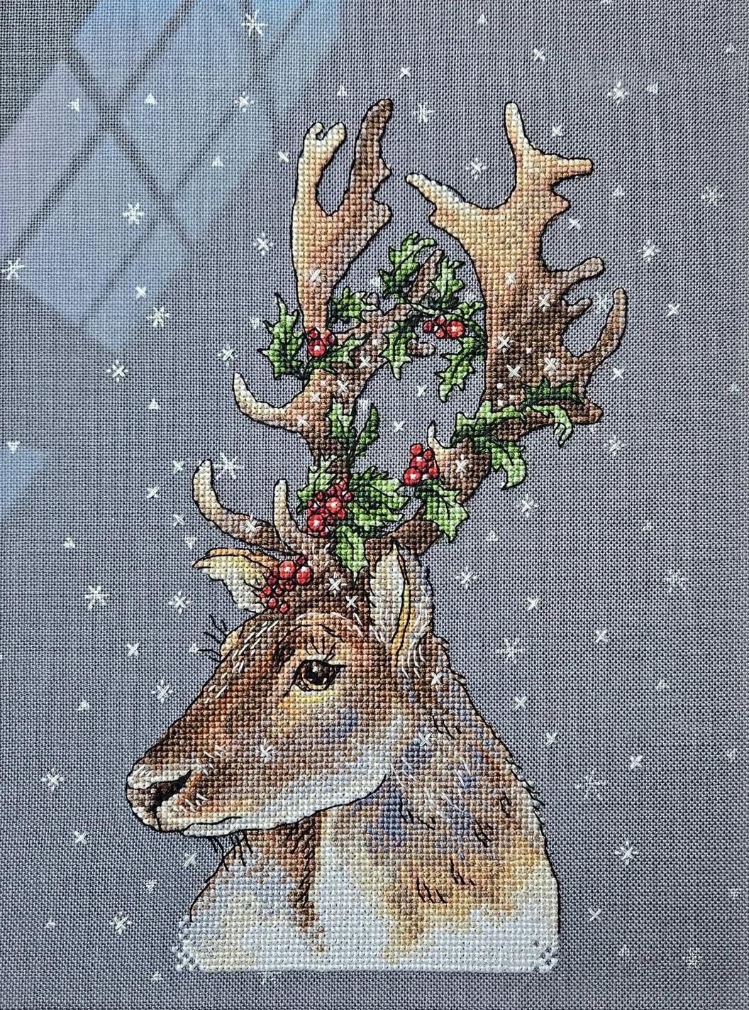 Cross Stitch PDF Pattern Christmas Deer DMC Chart Printable Instant ...