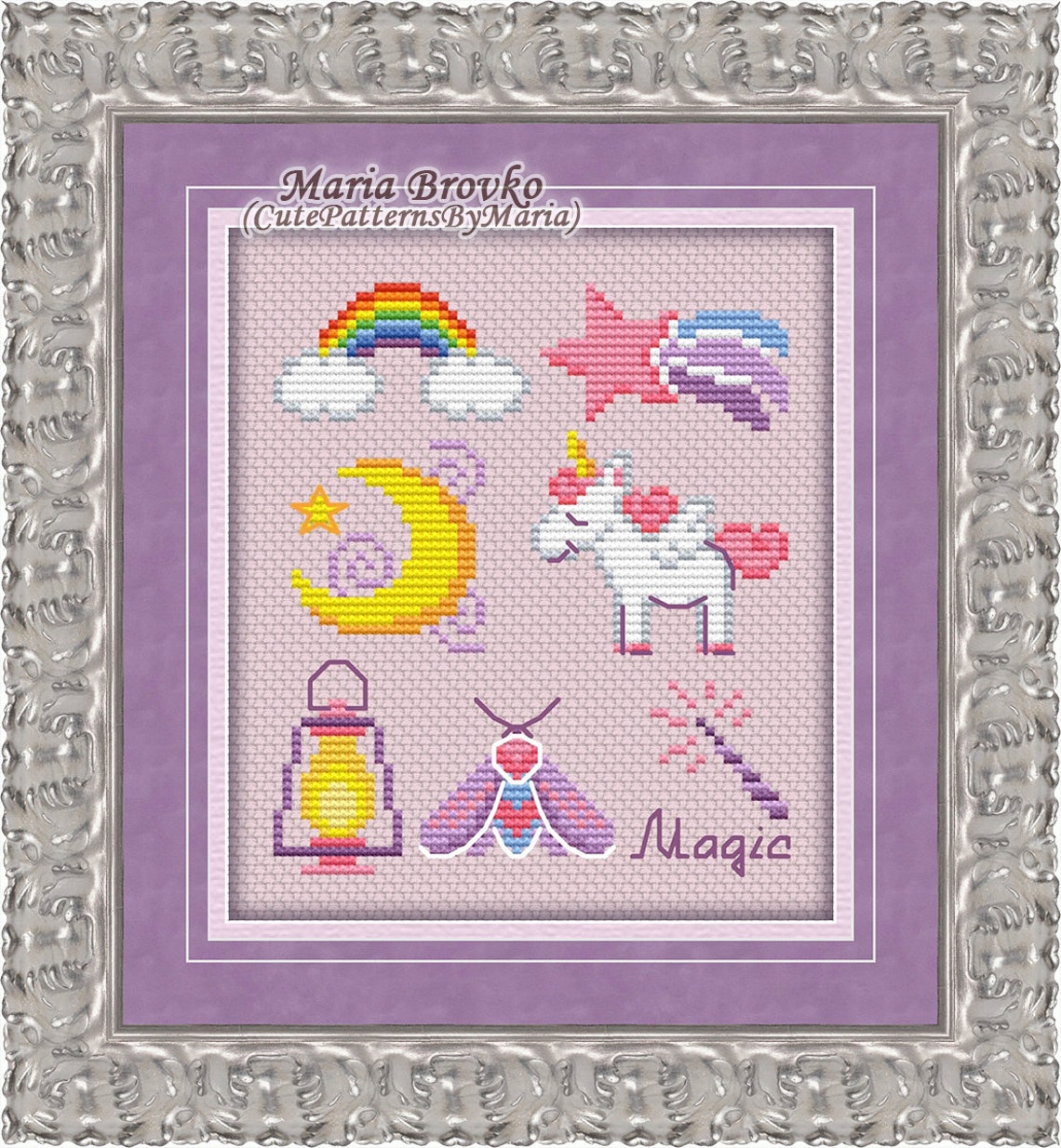 Cross Stitch Pattern Magic Sampler DMC Chart Embroidery Printable PDF ...