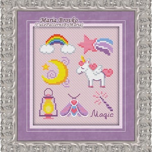 Cross Stitch Pattern Magic Sampler DMC Chart Embroidery Printable PDF ...
