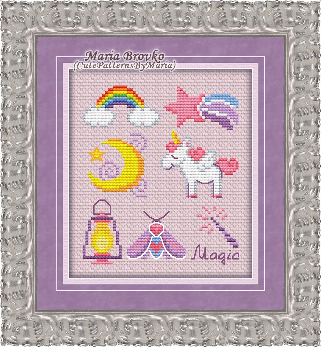 Cross Stitch Pattern Magic Sampler DMC Chart Embroidery Printable PDF ...