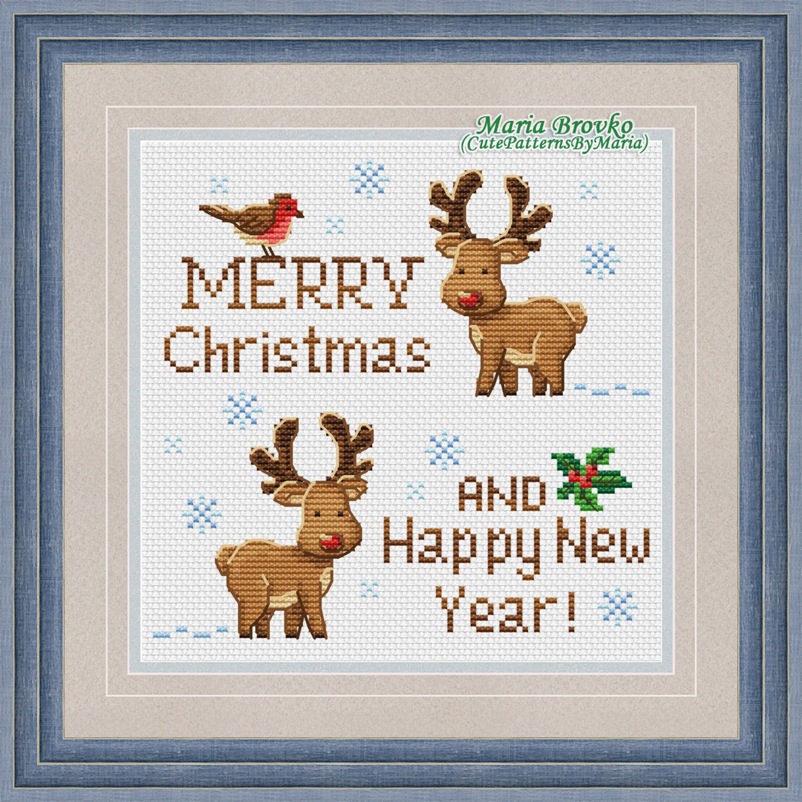 Cross Stitch Pattern Winter Holidays Sampler DMC Chart Embroidery ...
