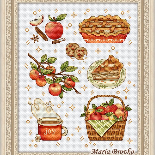 Pie Cross Stitch Etsy