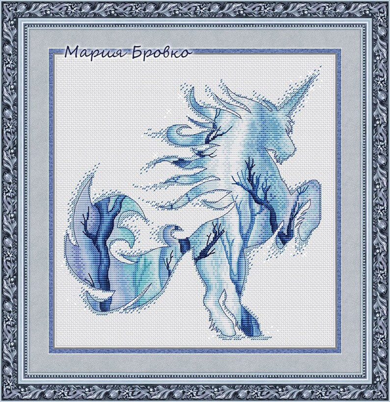 Cross Stitch Pattern Magical Unicorn DMC Cross Etsy