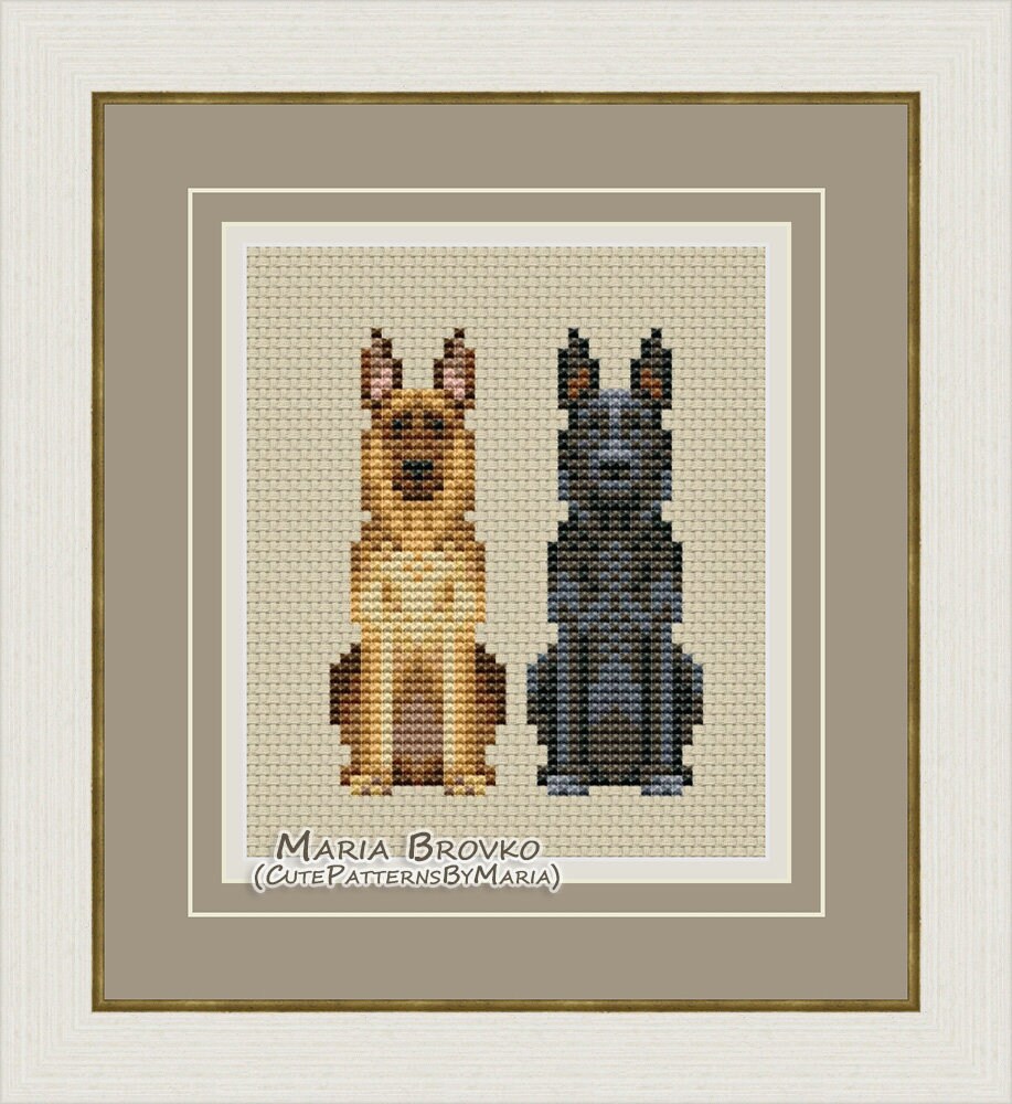 Cross Stitch Pattern german Shepherd DMC Chart Etsy Canada