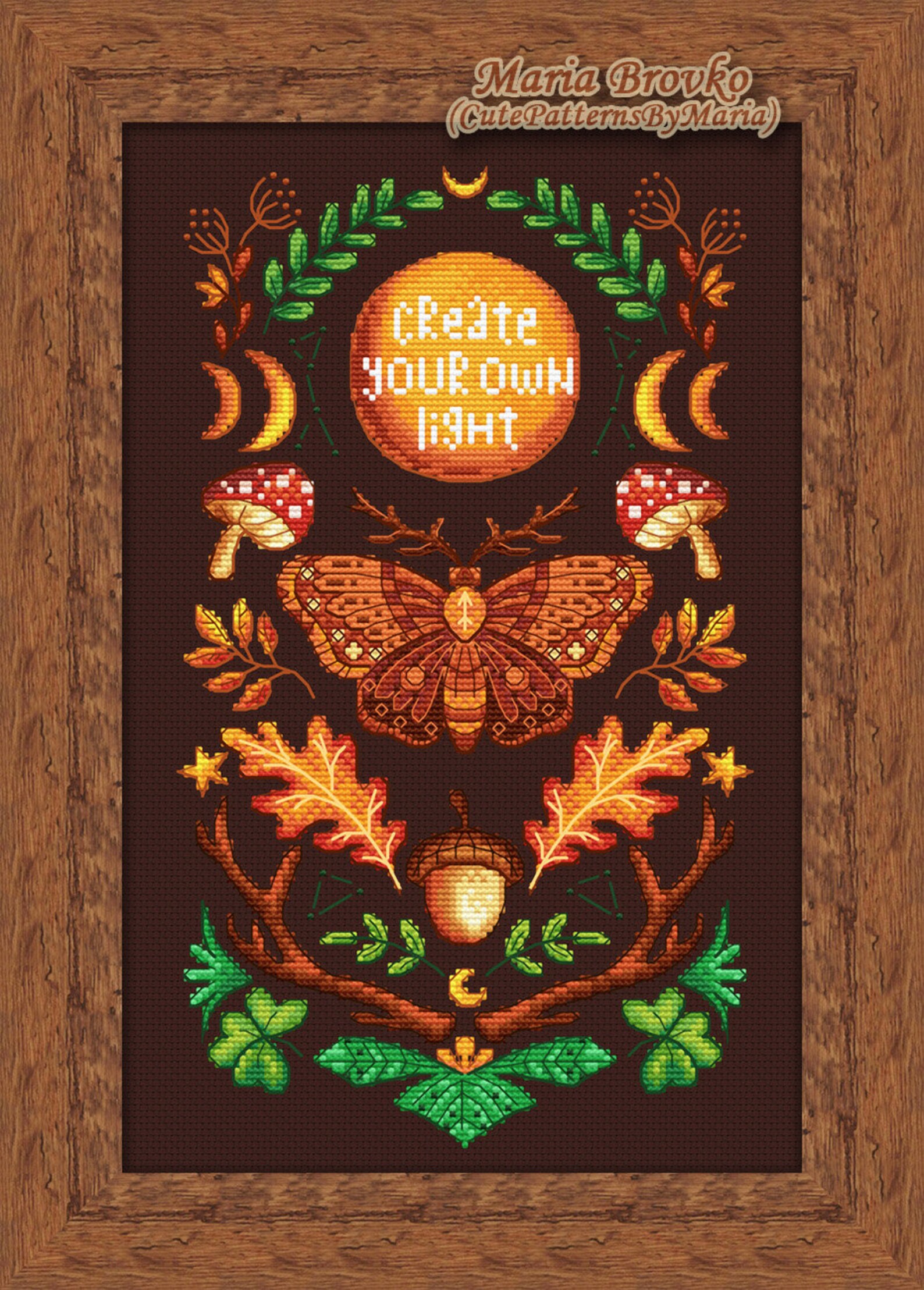 Cross Stitch Pattern Shades of Autumn Magic DMC Chart Printable PDF ...
