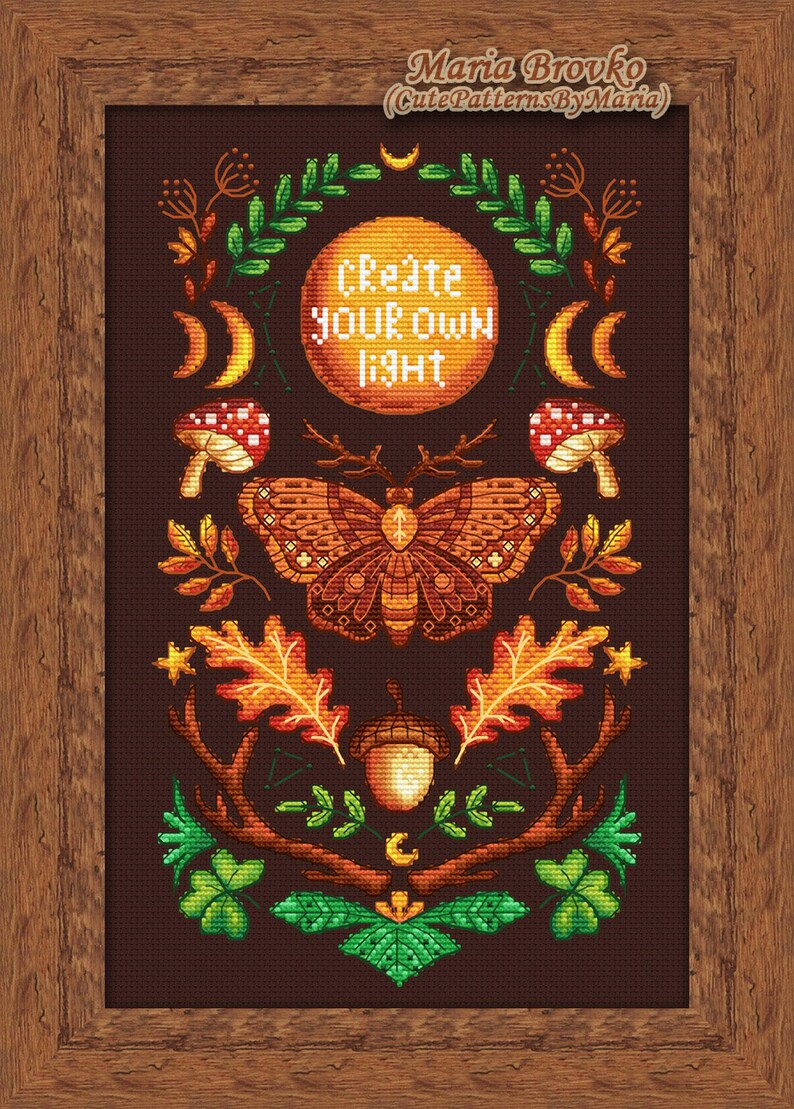 Cross Stitch Pattern Shades of Autumn Magic DMC Chart Printable PDF ...