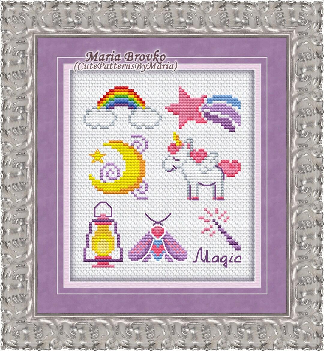 Cross Stitch Pattern Magic Sampler DMC Chart Embroidery Printable PDF ...