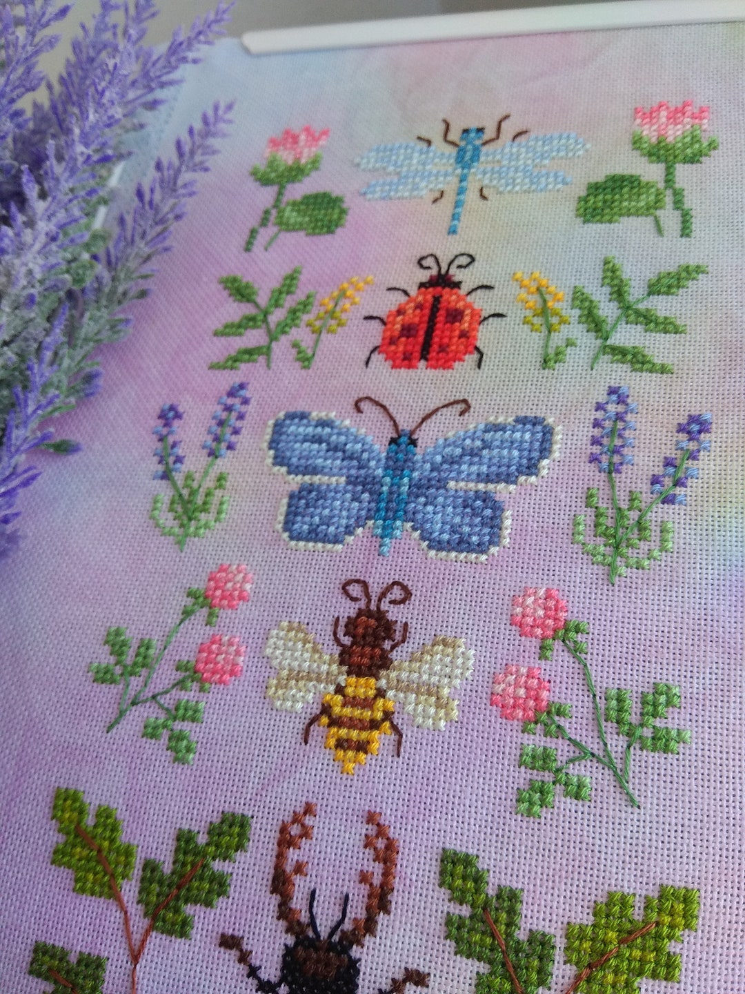 Cross Stitch Pattern Buzzing Sampler DMC Chart Embroidery Printable PDF ...