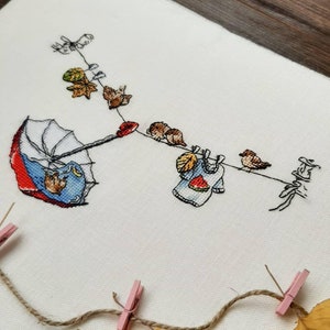 Cross Stitch Pattern "autumn Fun" DMC Embroidery Chart Printable PDF ...