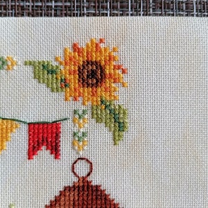 Cross Stitch Halloween Pattern Autumn Harvest DMC Chart Printable PDF ...