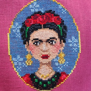 Frida Cross Stitch Pattern DMC Chart Needlepoint Embroidery Chart ...