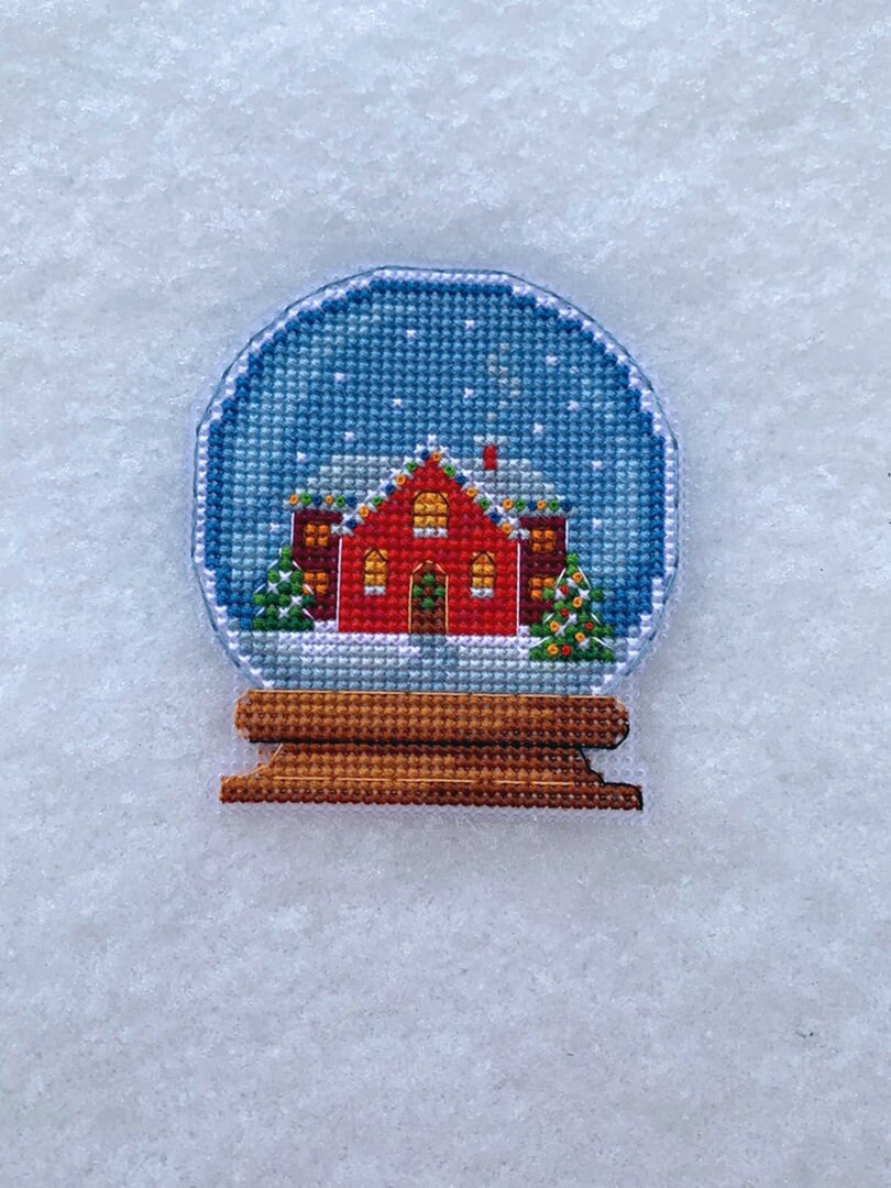 Cross Stitch Pattern "snow Globe With a House" DMC Cross Stitch Chart ...