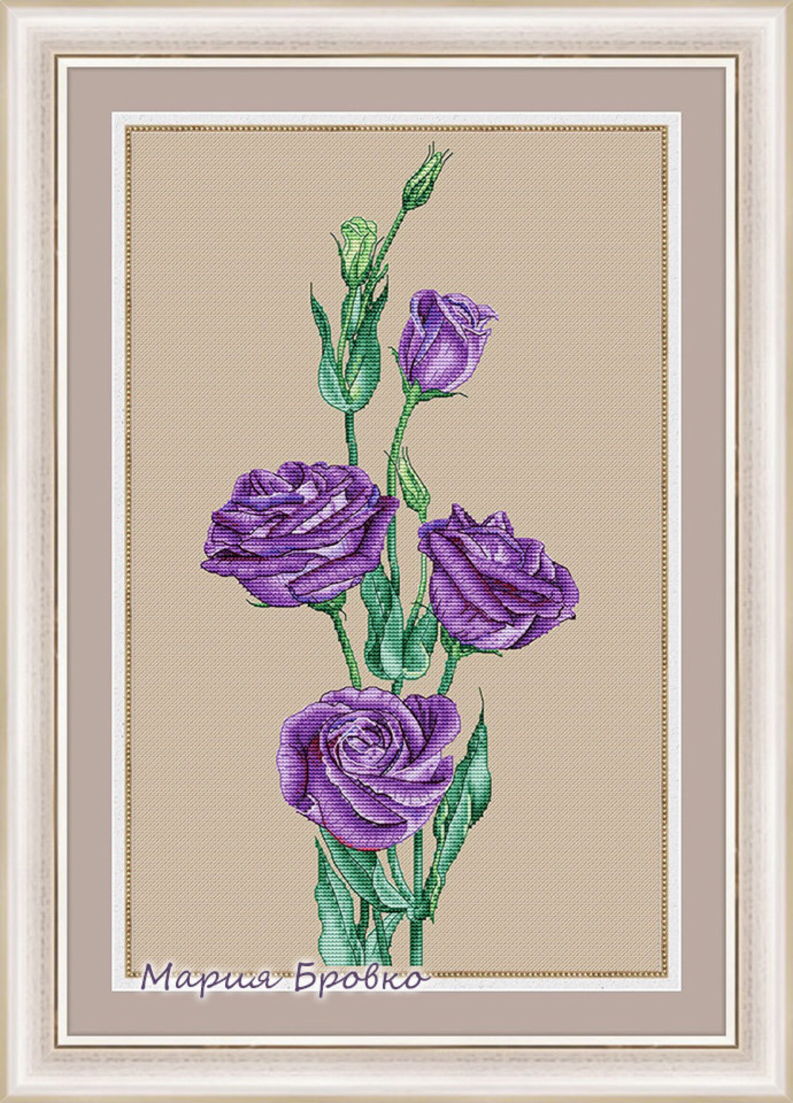 Cross Stitch Pattern eustoma DMC Cross Stitch Etsy
