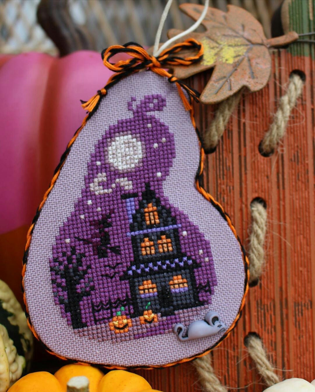 Cross Stitch Pattern halloween Pumpkin Silhouette | Etsy