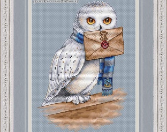 Cross Stitch Pattern &quot;The long-awaited letter&quot; DMC Embroidery Chart Printable PDF Instant Download