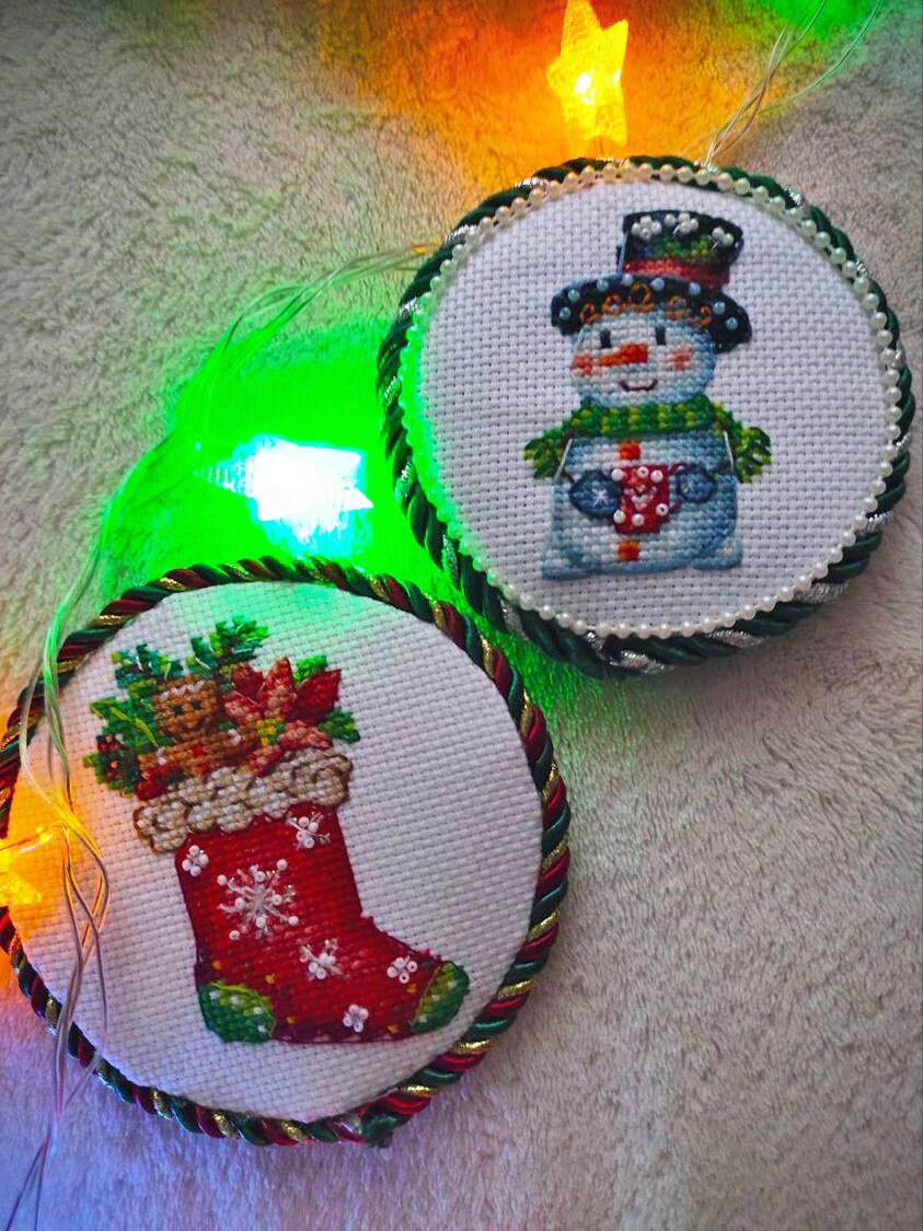 Cross Stitch Christmas Decor 45 Cheaper as a Set Sweet Etsy