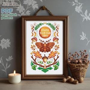 Cross Stitch Pattern Shades of autumn magic DMC Chart Printable PDF Instant Download