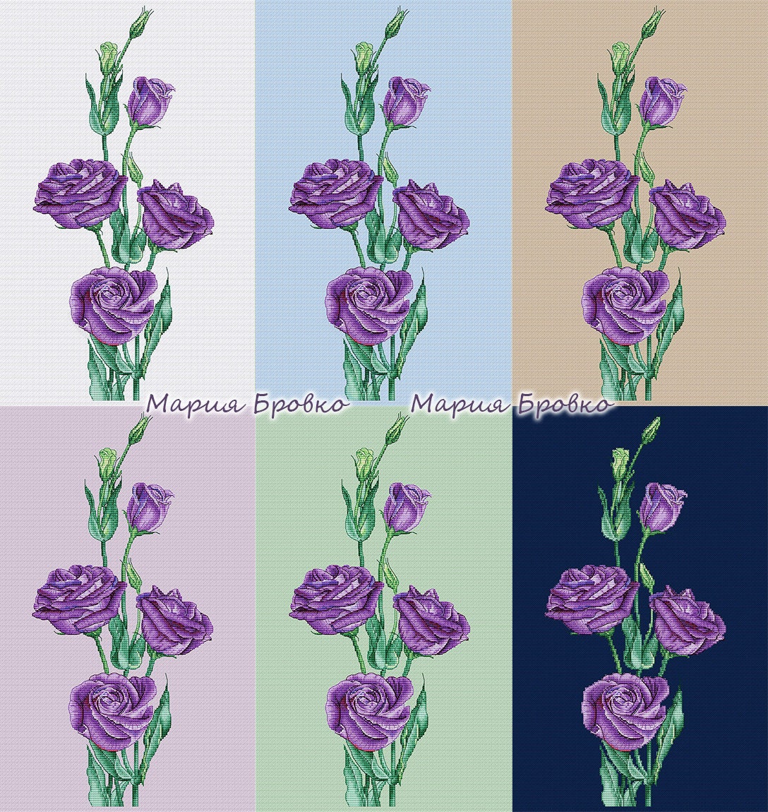 Cross Stitch Pattern eustoma DMC Cross Stitch Etsy