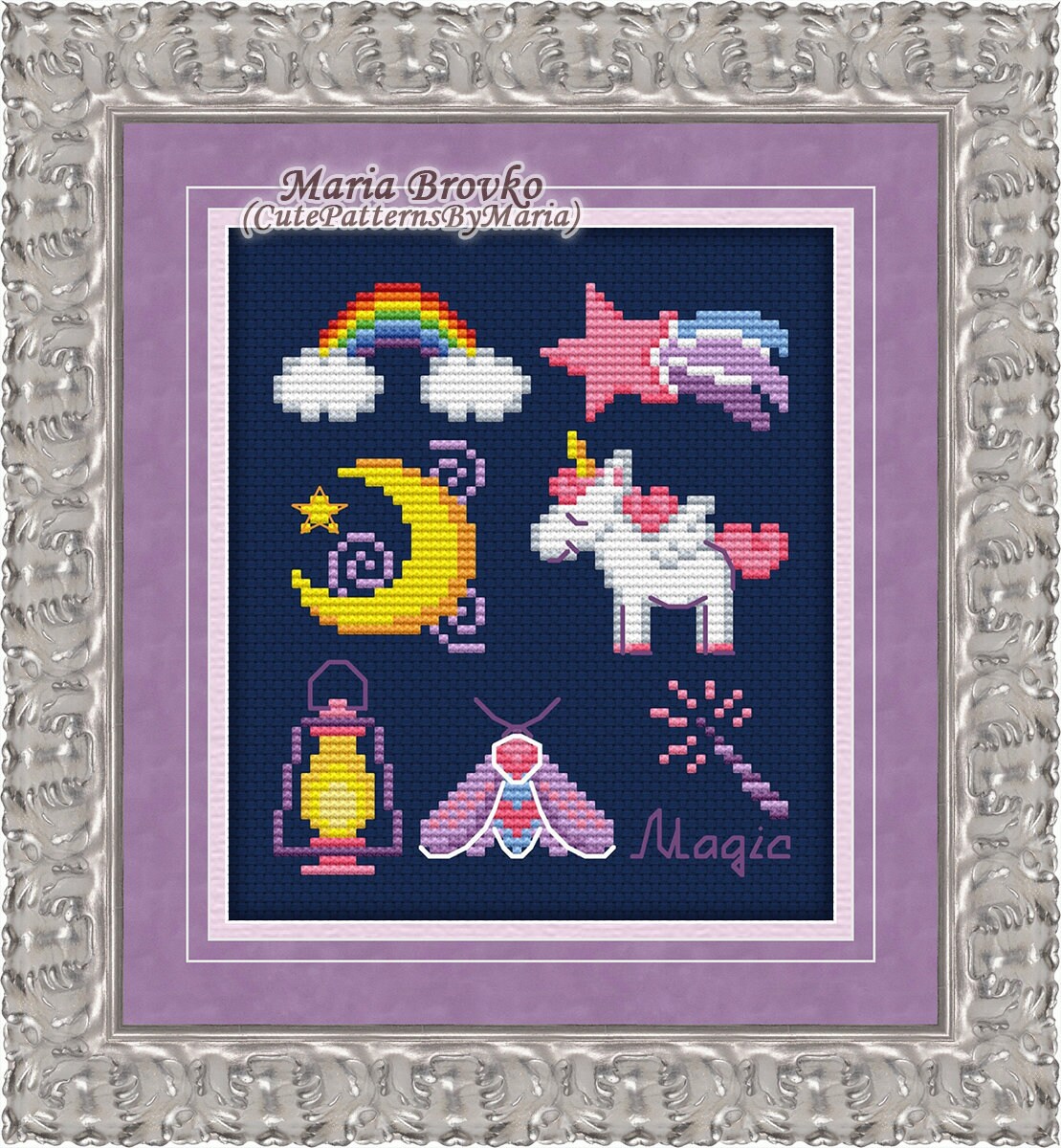 Cross Stitch Pattern Magic Sampler DMC Chart Embroidery Printable PDF ...