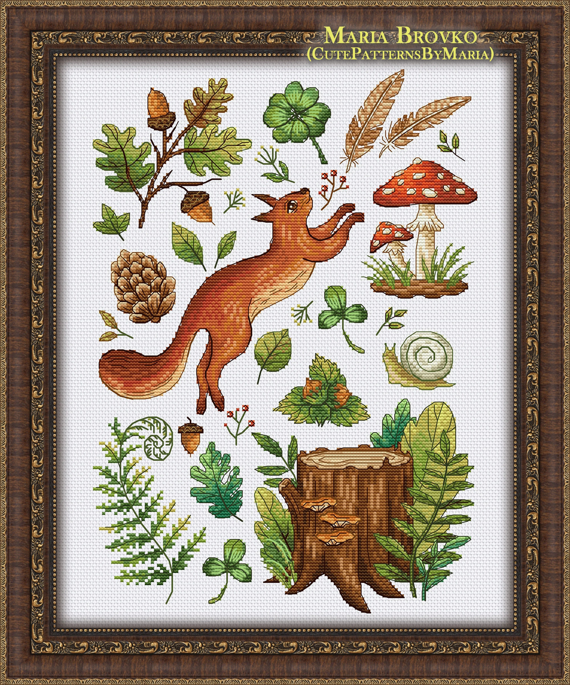 Cross Stitch Pattern in the Forest DMC Chart Printable PDF Instant ...
