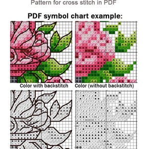 Cross Stitch Pattern Awesome hydrangea DMC Chart Printable PDF Instant Download image 2