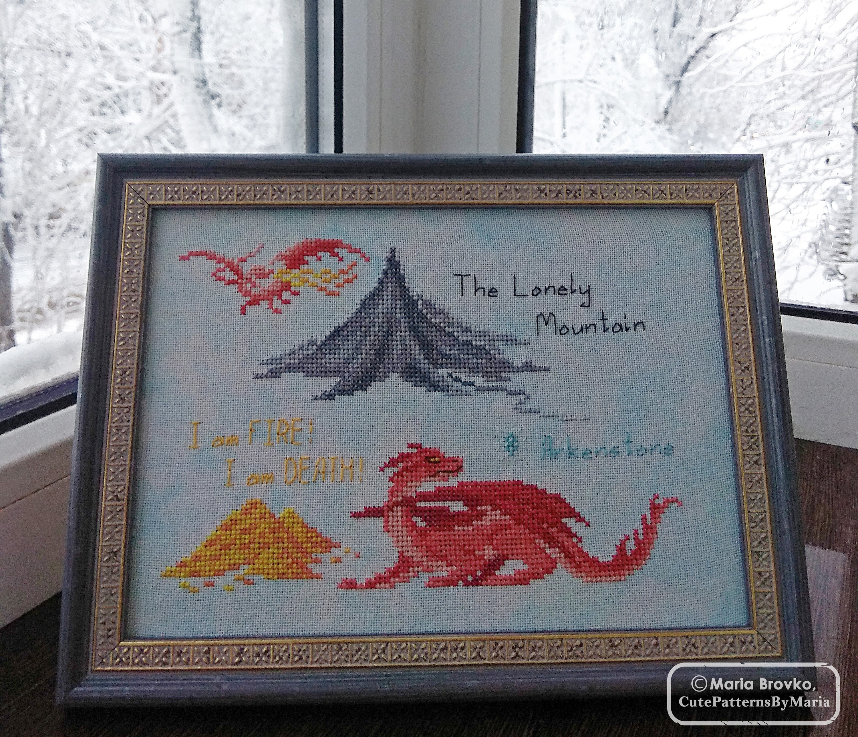 Cross Stitch Pattern lonely Mountain DMC Cross - Etsy Israel