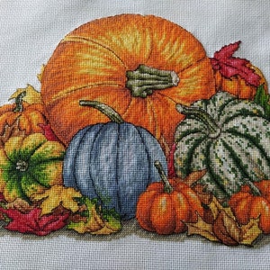 Cross Stitch Pattern Pumpkin Autumn DMC Halloween Chart Embroidery ...