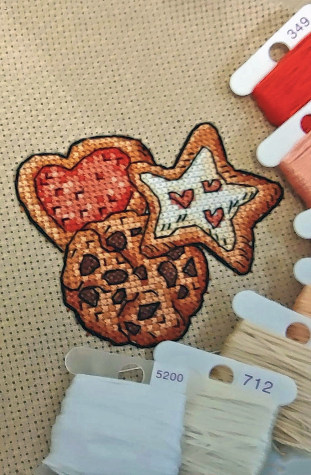 Cross Stitch Pattern "cookies" DMC Chart Needlepoint Embroidery ...