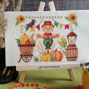 Cross Stitch Halloween Pattern Autumn Harvest DMC Chart Printable PDF ...