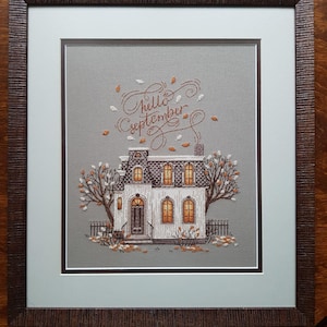 Cross Stitch Pattern Autumn House DMC Chart Embroidery Printable PDF ...