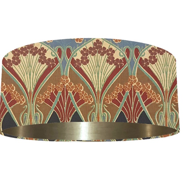 Vintage Liberty of London Ianthe Fabric Lampshade -  Art Nouveau - *Champagne, Copper, Gold, Rose Gold